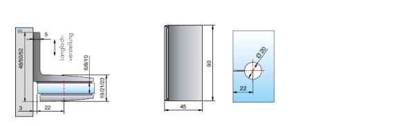 Preview: Duschen Winkelverbinder FARFALLA 8107