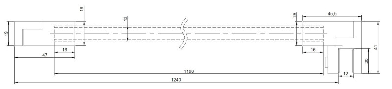 Stabilisierungsstange für BELLAGIO Glas-Wand rund